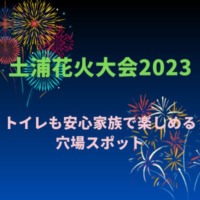 土浦花火大会2023穴場スポットは？トイレも安心家族で観覧したい場所